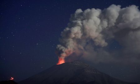 volcán, popocatépetl, erupción, México