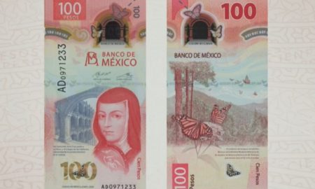 Billete, 100 pesos, Banxico, Sor Juana Inés de la Cruz, Nezahuacóyotl, diseño, vertical
