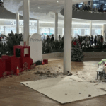 Reportan derrumbe parcial en Plaza Península; investigan causas