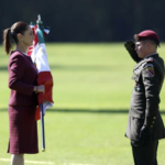 Sheinbaum encabeza Día de la Bandera en Campo Marte