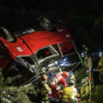 Taxi cae a barranco; chofer herido